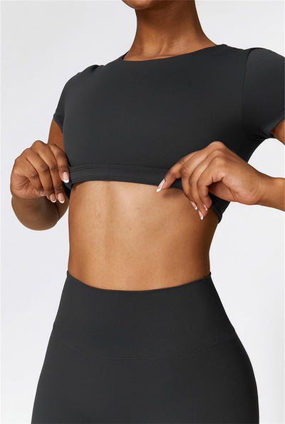Lina Crop Top | Light Grey