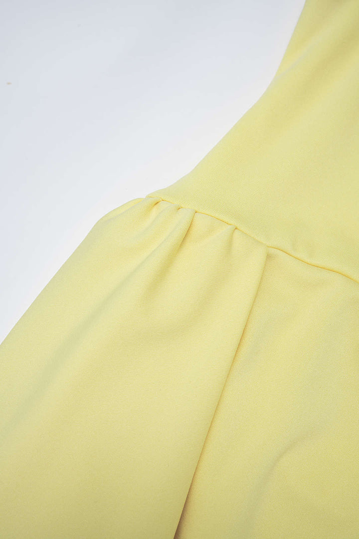 Mesh Mock Neck Cover Up And Asymmetrical Sleevelss Midi Dress