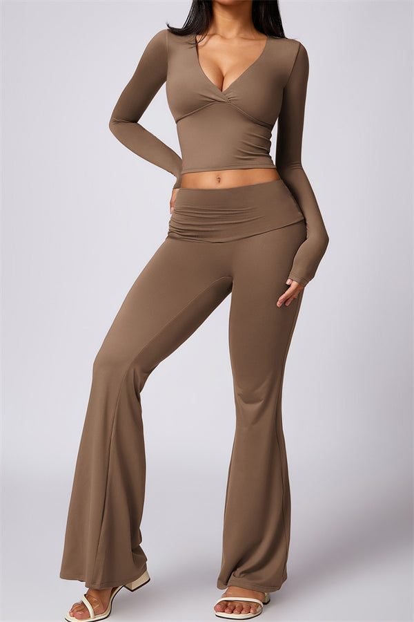 Farah Flared Legging zonder Scrunch | Soft Charcoal