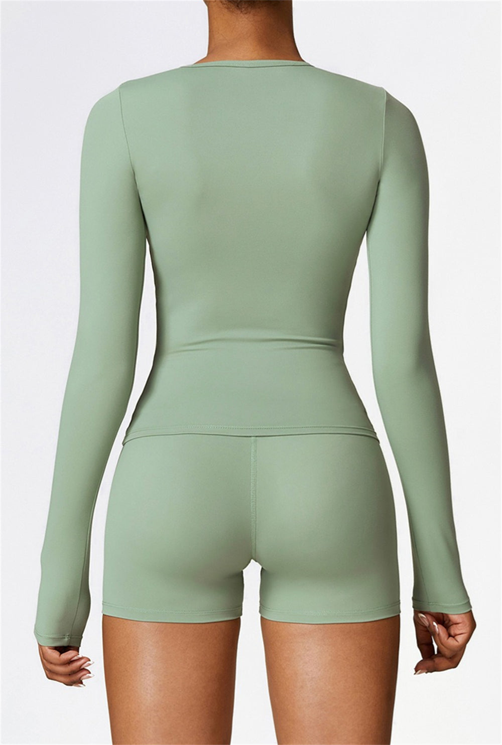 Lila Long Sleeve Top | Light Grey