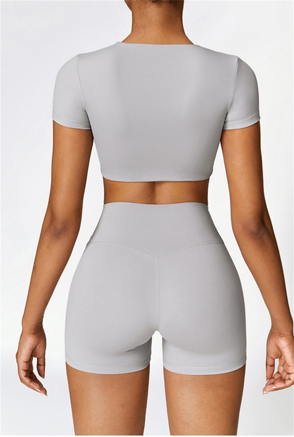 Lina Crop Top | Light Grey