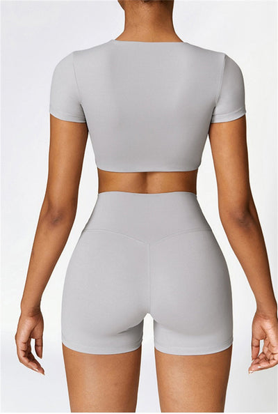Lina Crop Top | Light Grey