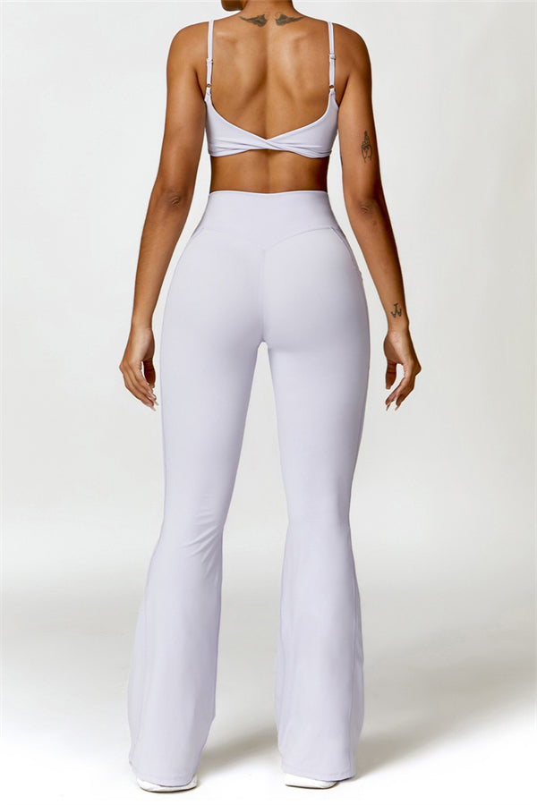 Emma Olivia Flared Legging with Scrunch | Deep Cinnamon