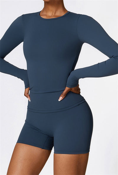 Lila Long Sleeve Top | Light Grey