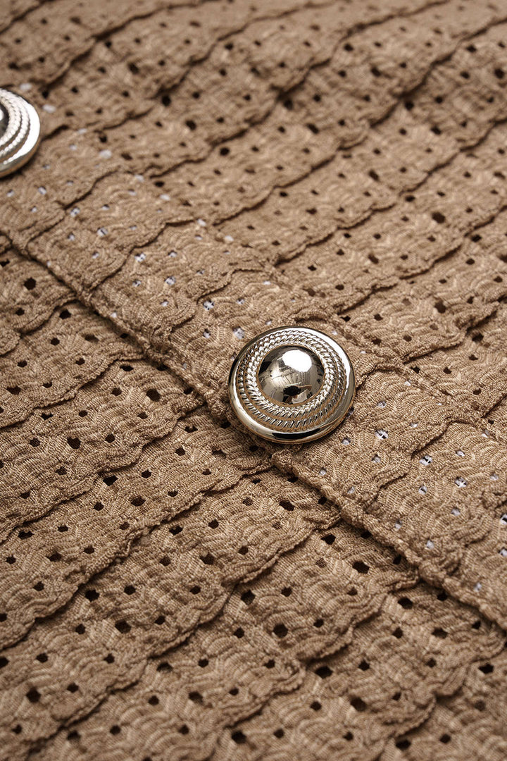 Tweed Round Neck Slip Sleeveless Midi Dress