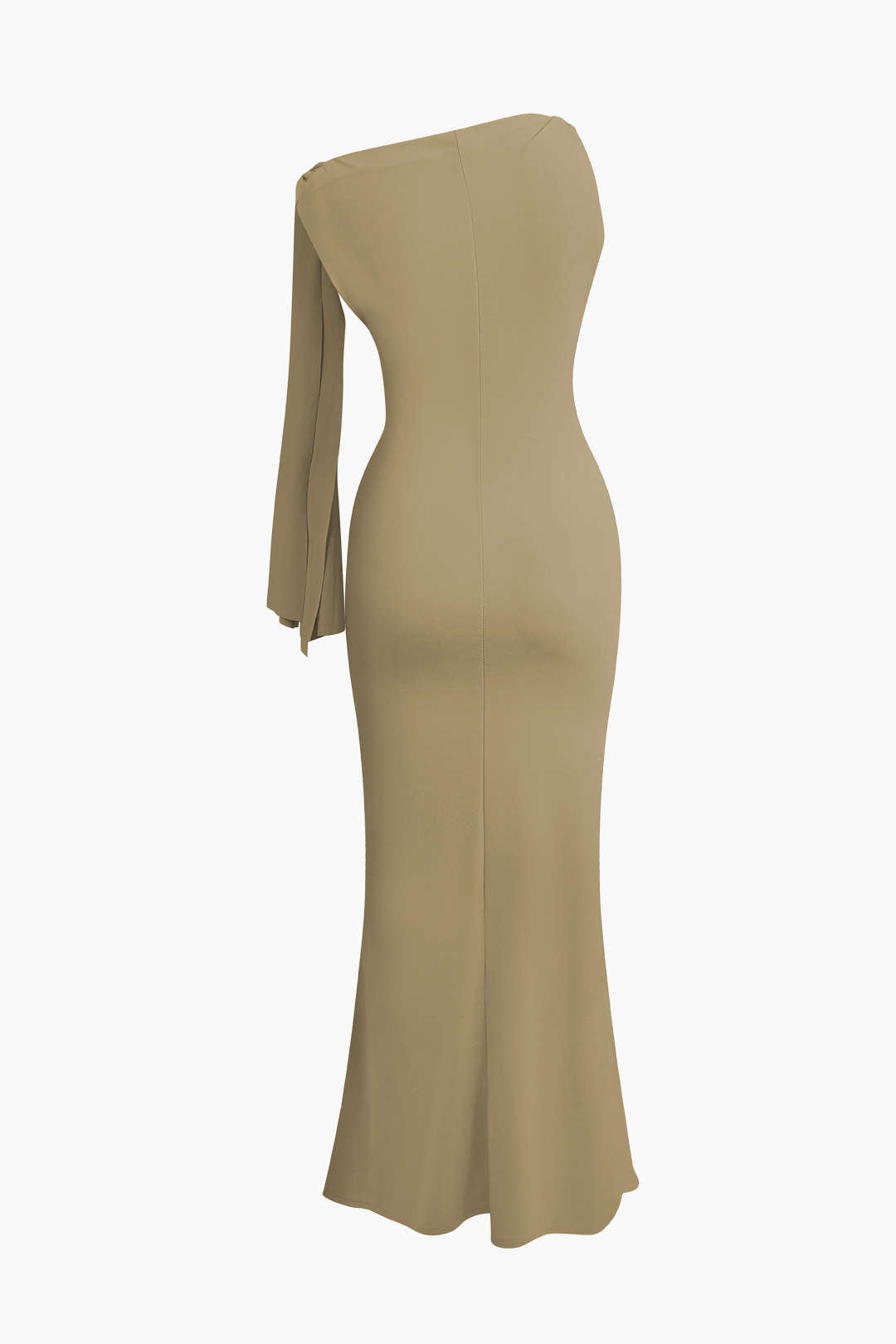 Asymmetrical Twist-Knot Mermaid Maxi Dress