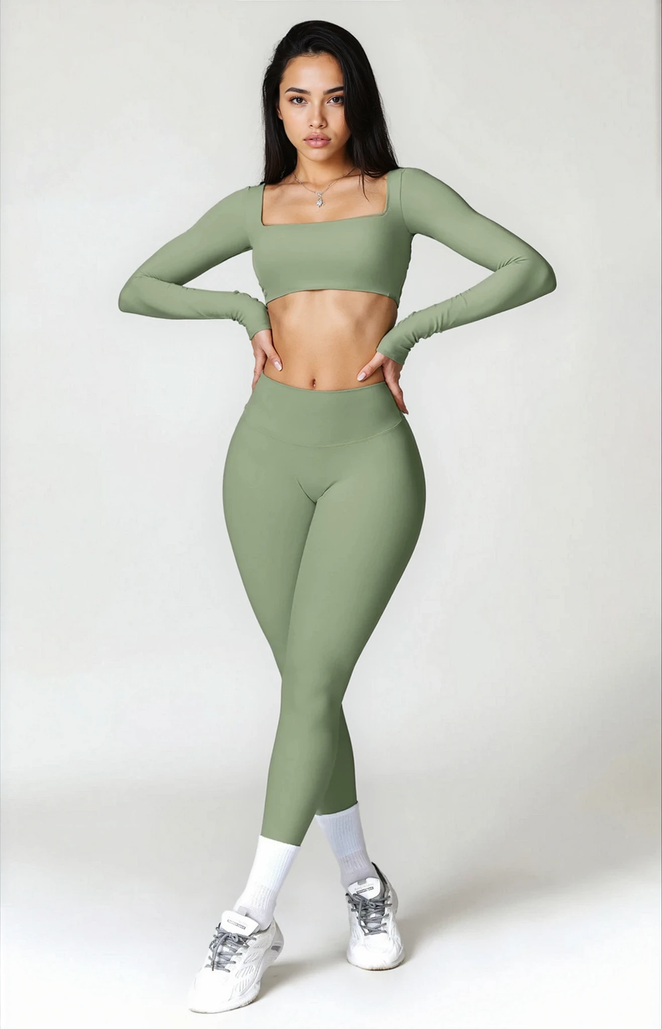 Skylar Legging with Scrunch | Sage