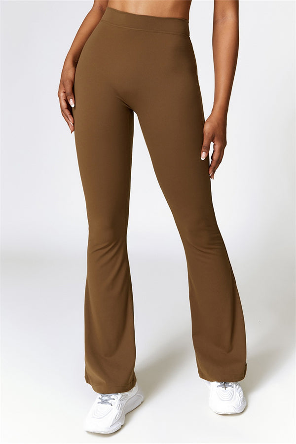 Madison Flared Legging with Scrunch | Stone