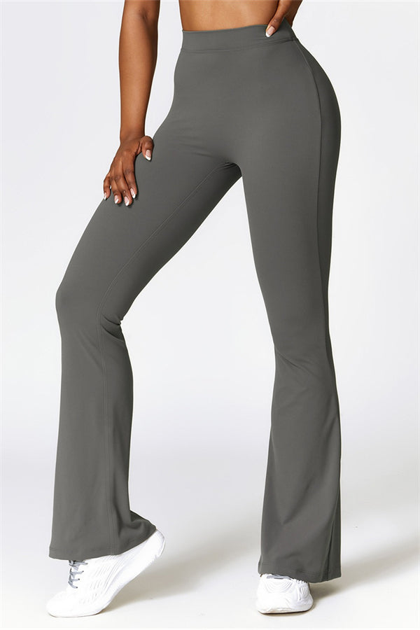 Madison Flared Legging with Scrunch | Stone