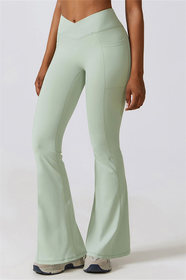 Elara Flared Legging with Scrunch | Aloë