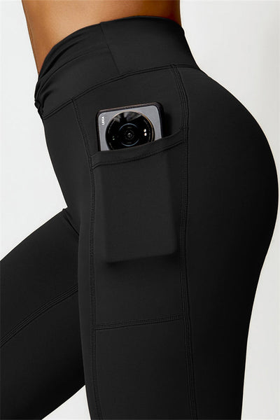 Emma Olivia Flared Legging with Scrunch | Deep Cinnamon