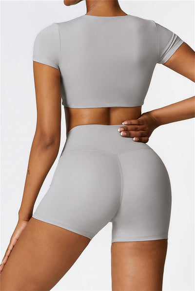 Lina Crop Top | Light Grey