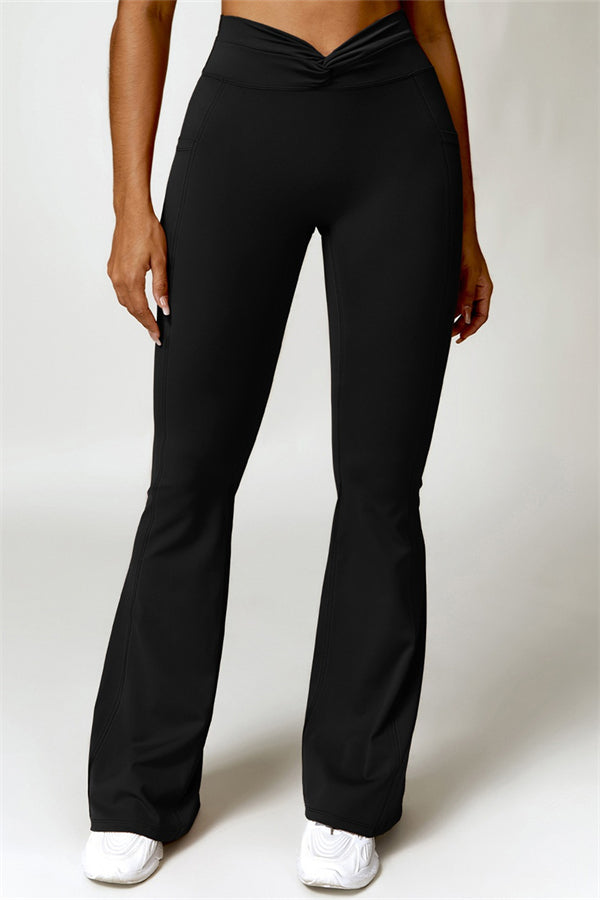 Emma Olivia Flared Legging with Scrunch | Deep Cinnamon