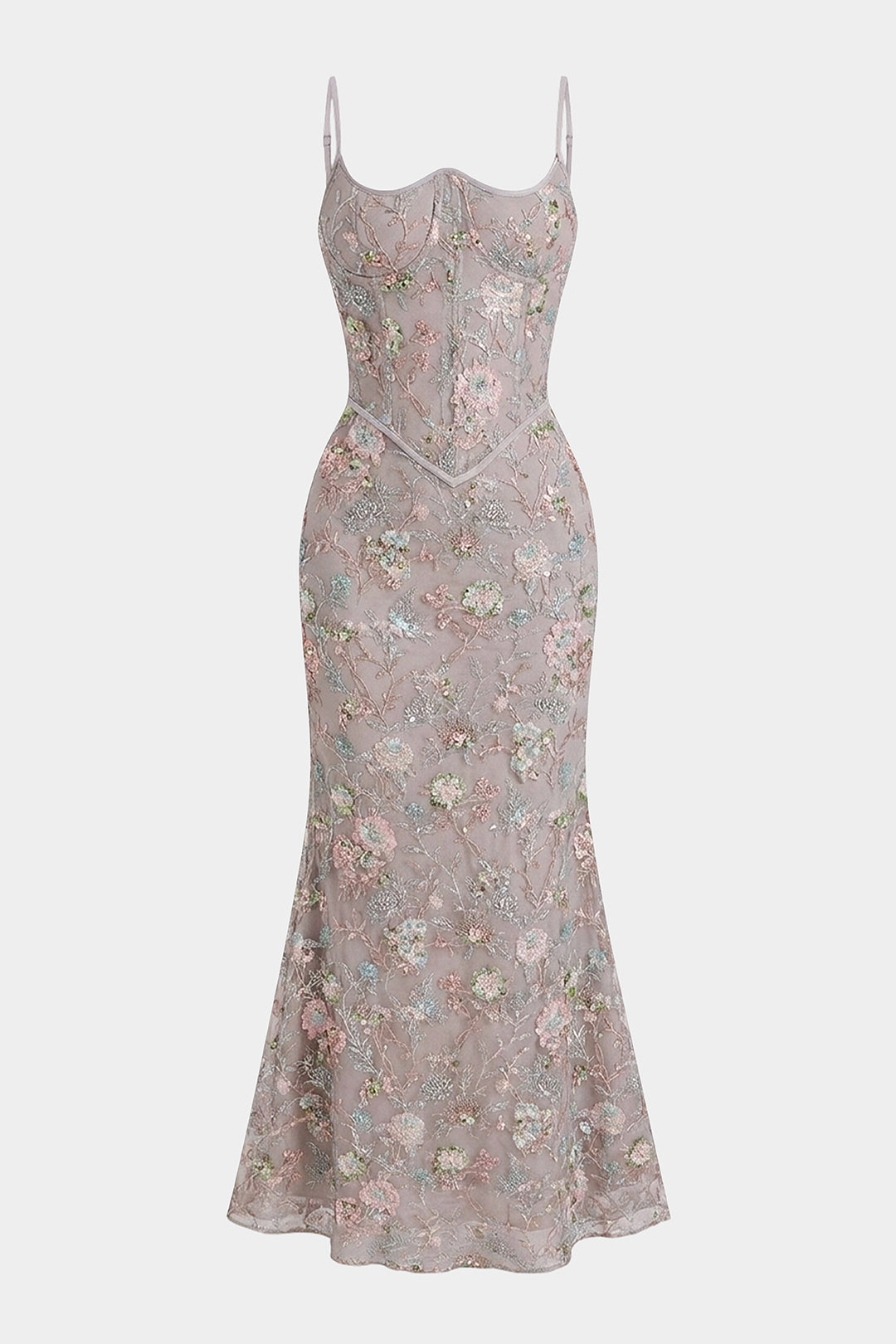 Floral Print Tie Back Corset Backless Sleeveless Maxi Dress