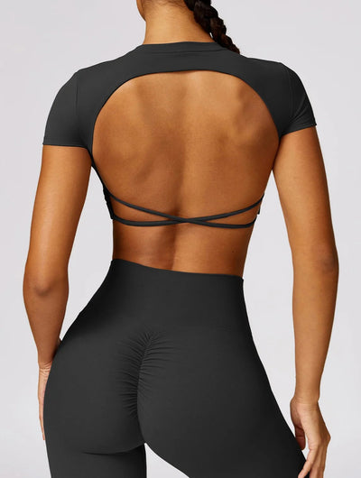 Lanna Crop Top | Soft Black