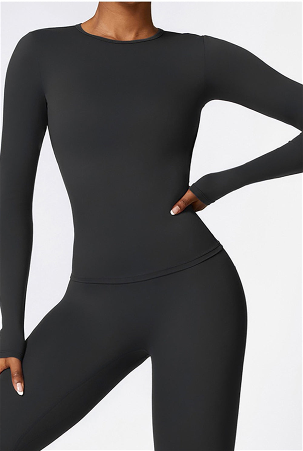 Lila Long Sleeve Top | Light Grey