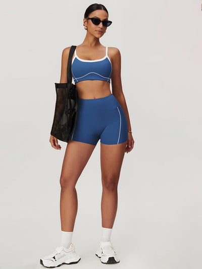 Stella Fae Short | Two Toned Steel and White