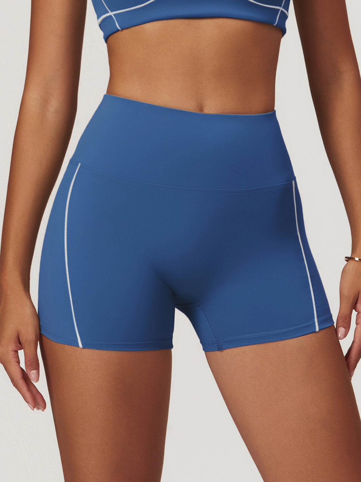 Stella Fae Short | Two Toned Steel and White