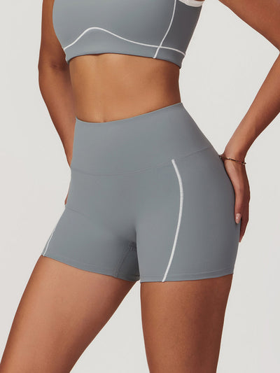 Stella Fae Short | Two Toned Steel and White