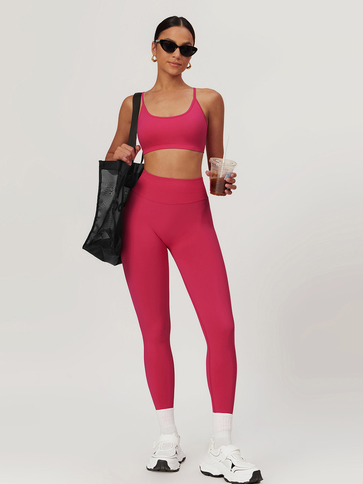 Audrey Legging met Scrunch | Raspberry