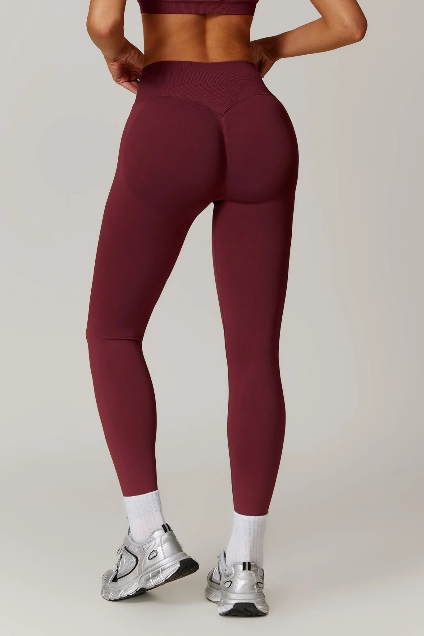Mabyn Legging with Scrunch | Burgundy