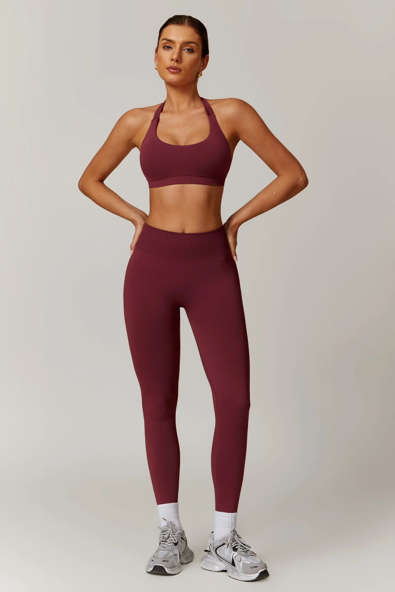 Mabyn Legging with Scrunch | Burgundy