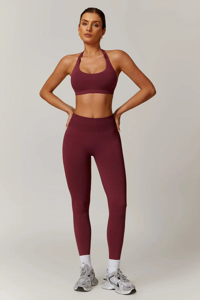 Mabyn Legging with Scrunch | Burgundy