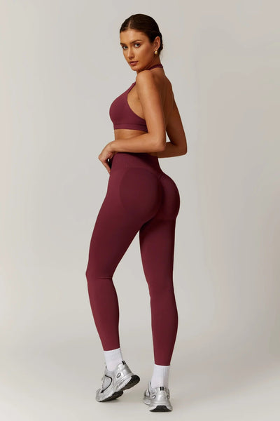 Mabyn Legging with Scrunch | Burgundy
