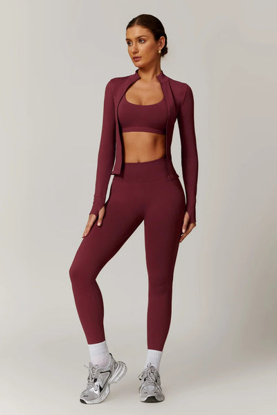 Mabyn Legging with Scrunch | Burgundy