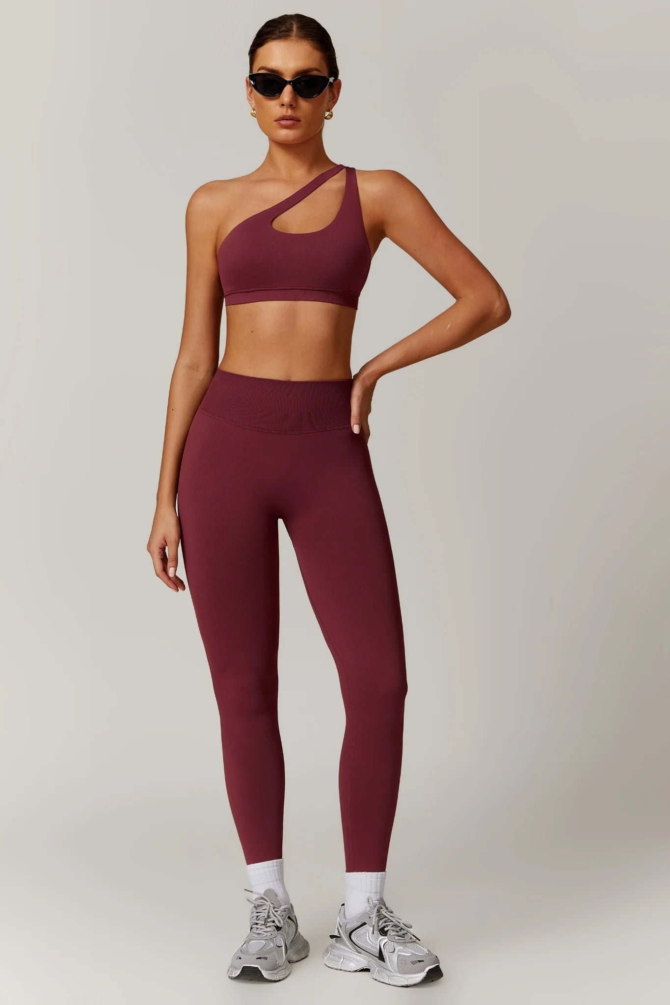 Mabyn Legging with Scrunch | Burgundy
