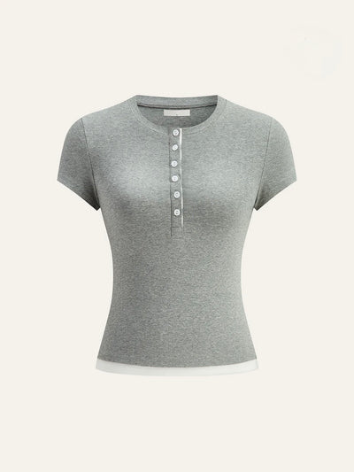 Salma Top | Marl Grey