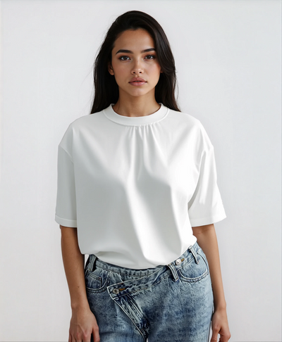 Laurine Oversized Tee | Black