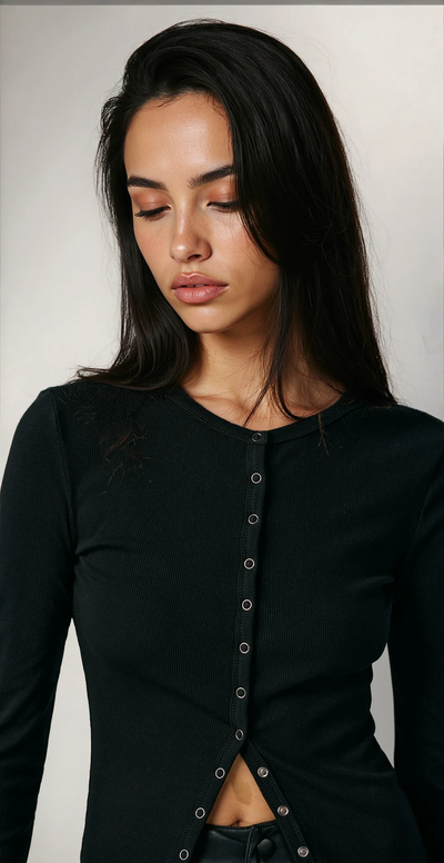 Larae Long Sleeve Top | Black