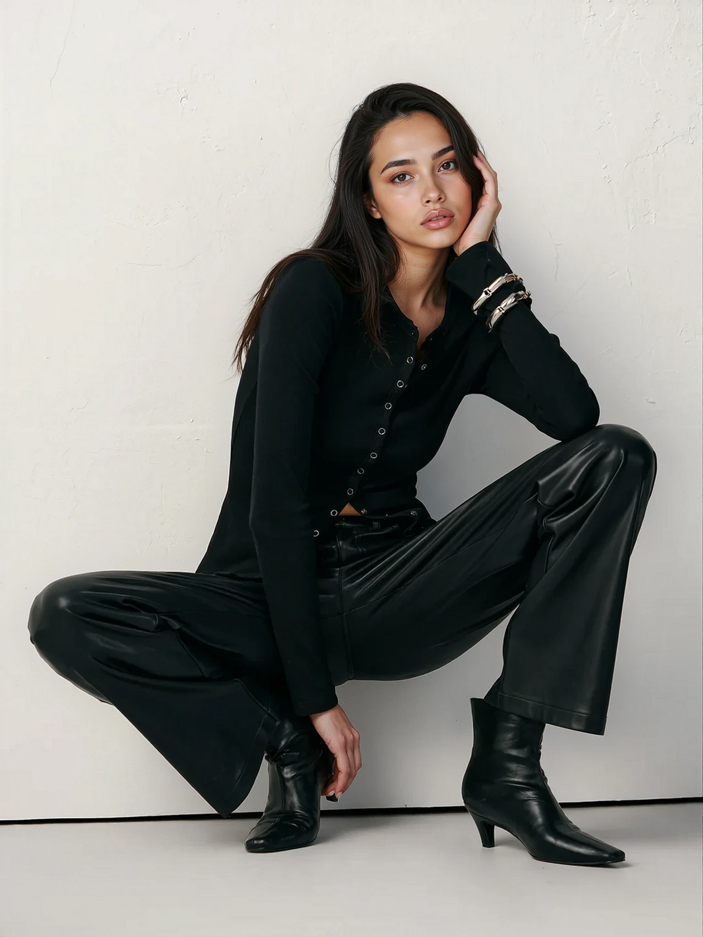 Larae Long Sleeve Top | Black