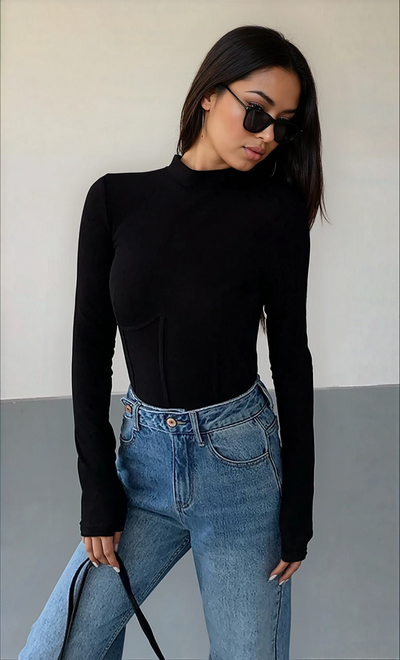 Eowyn Long Sleeve top | Black