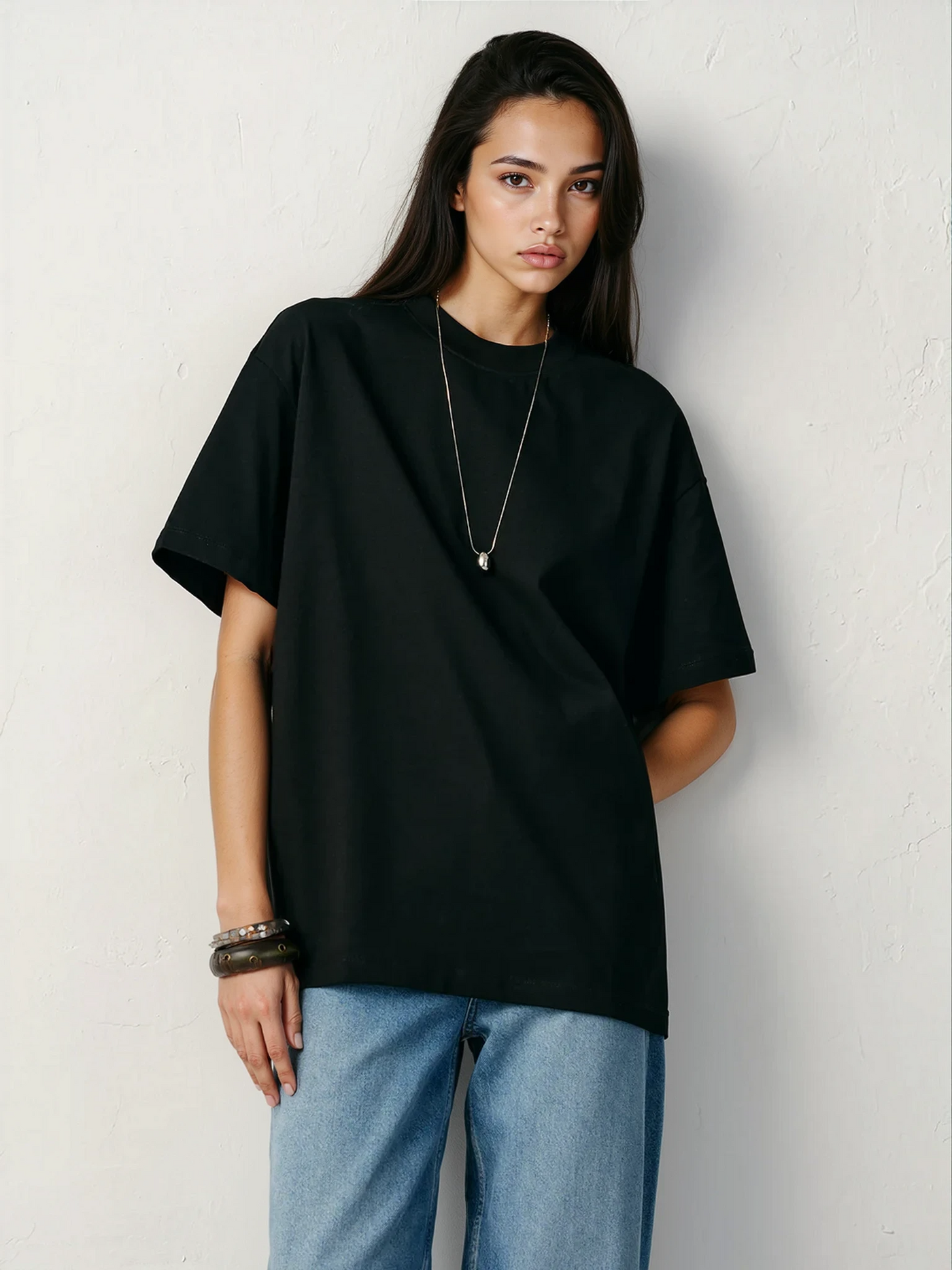 Laurine Oversized Tee | Black