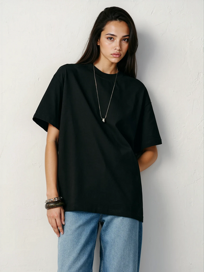 Laurine Oversized Tee | Black