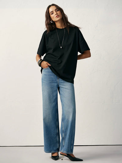 Laurine Oversized Tee | Black