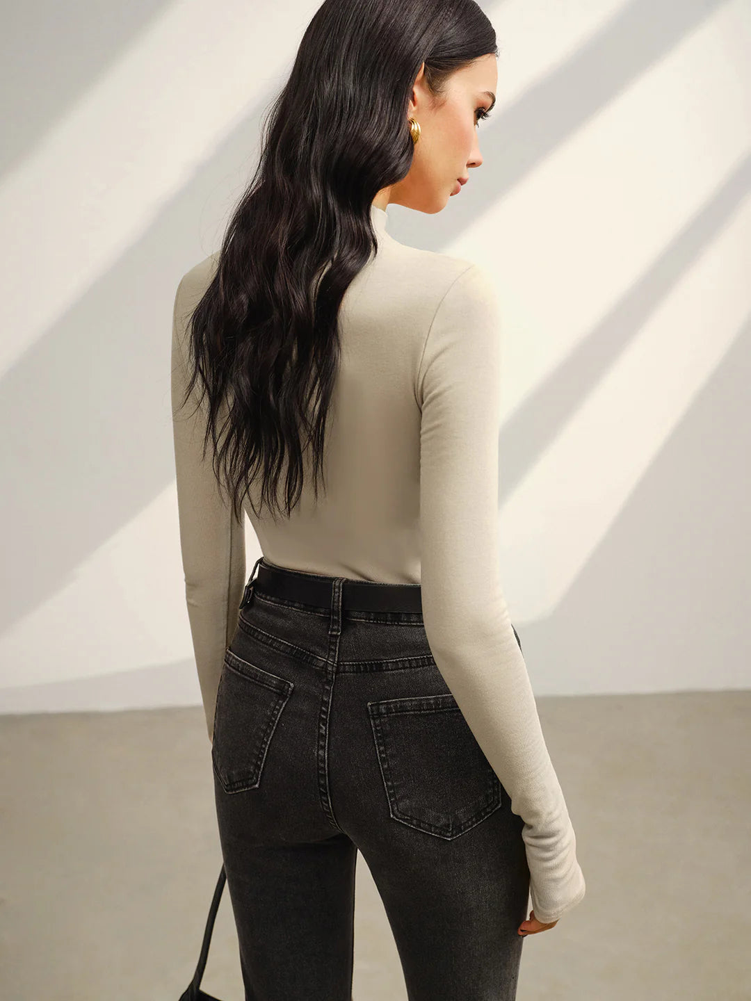 Jalou Long Sleeve Top | Crema