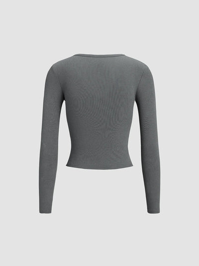 Alia Long Sleeve Top | Deep Grey
