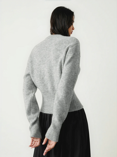 Darina Long Sleeve Vest | Grey