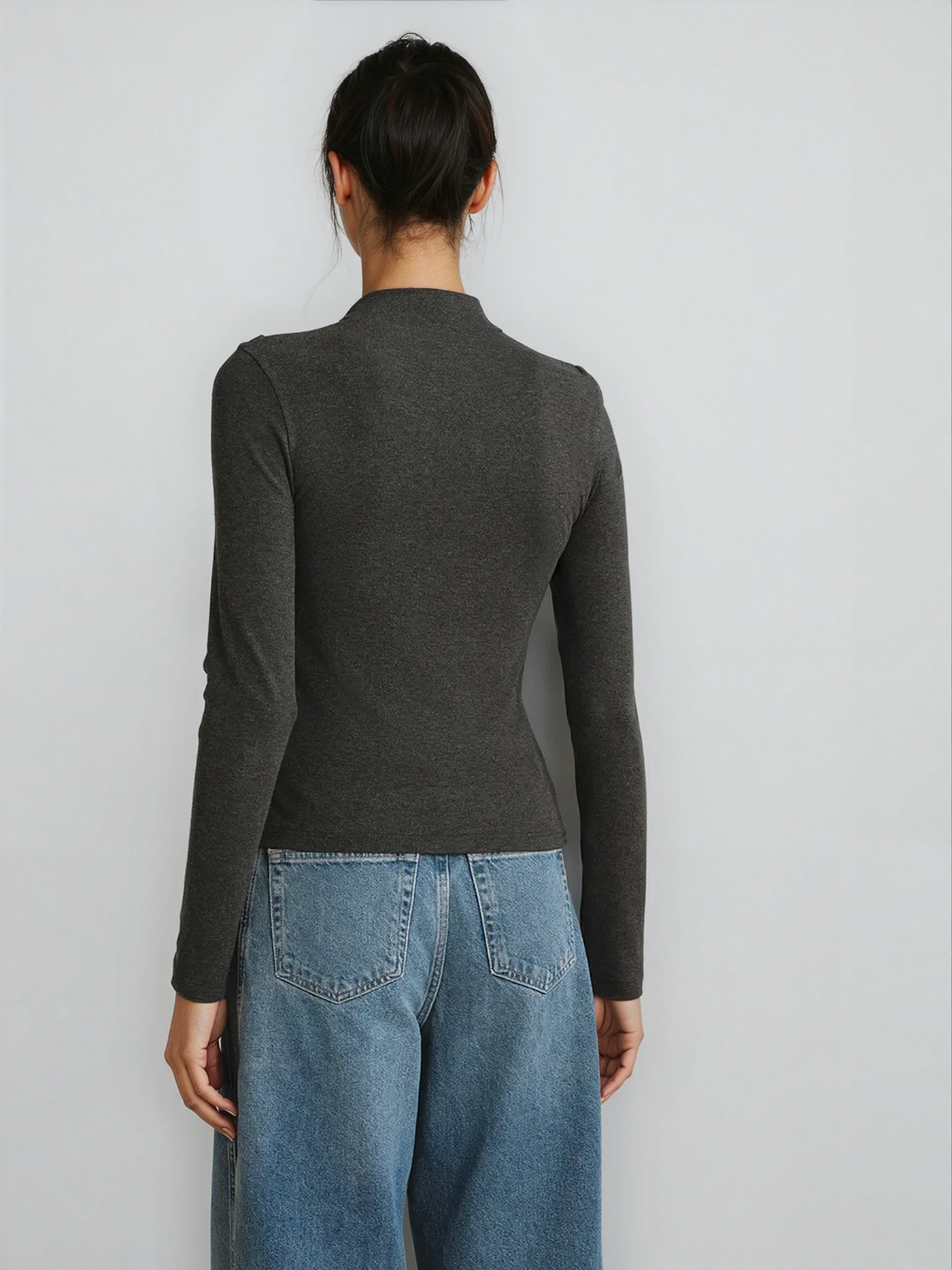 Celina Long Sleeve Top | Deep Grey