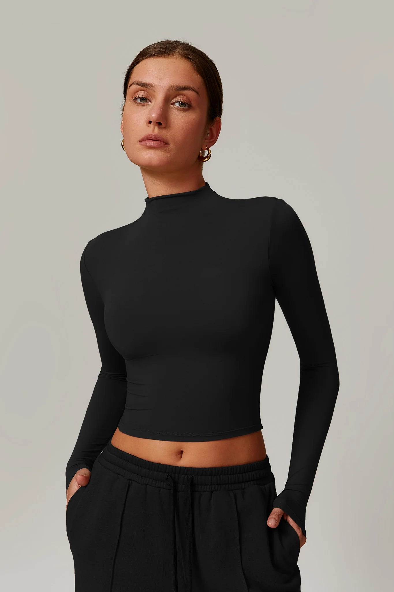Giulia Long Sleeve Top | Cocoa