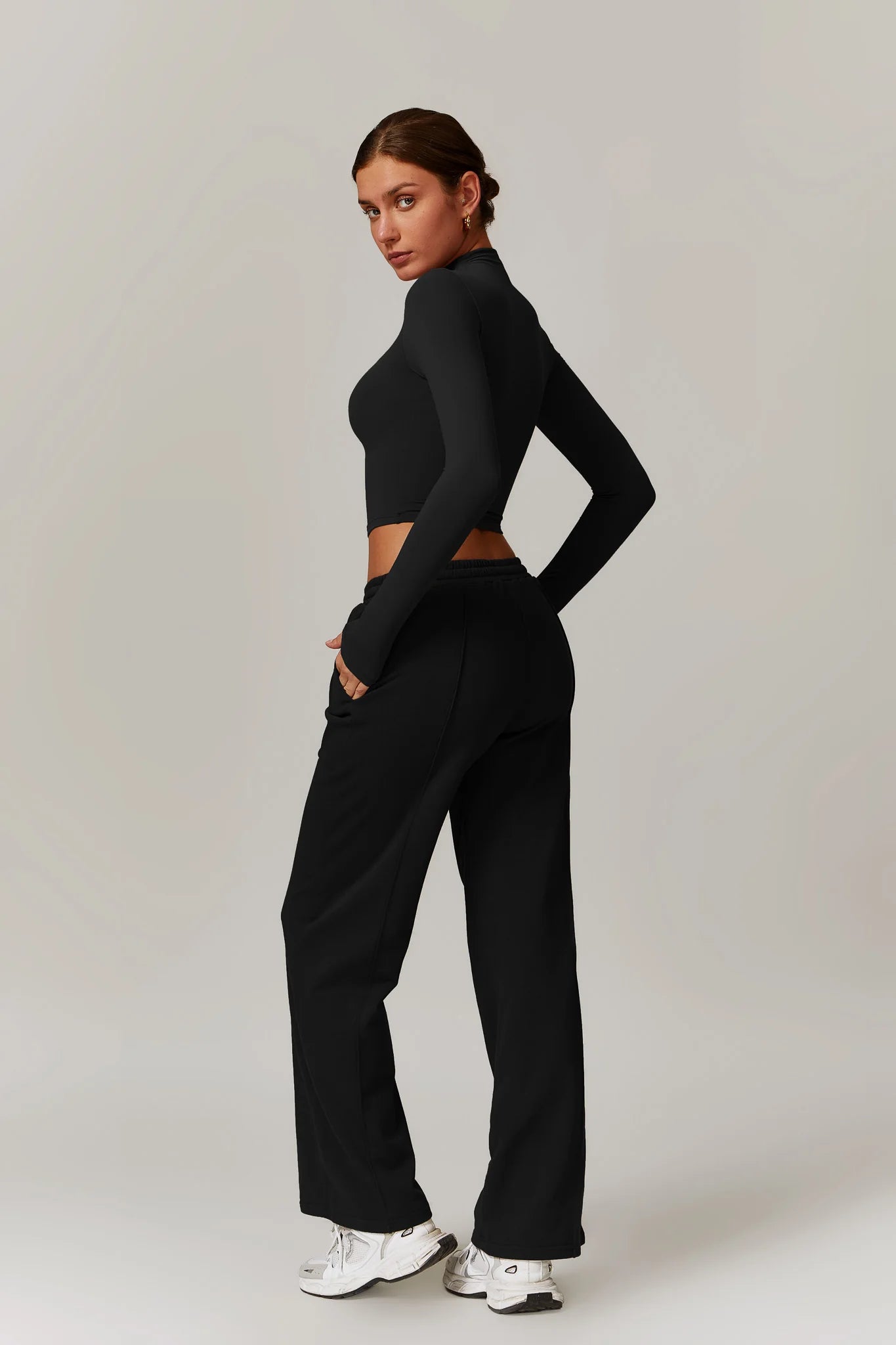 Giulia Long Sleeve Top | Cocoa