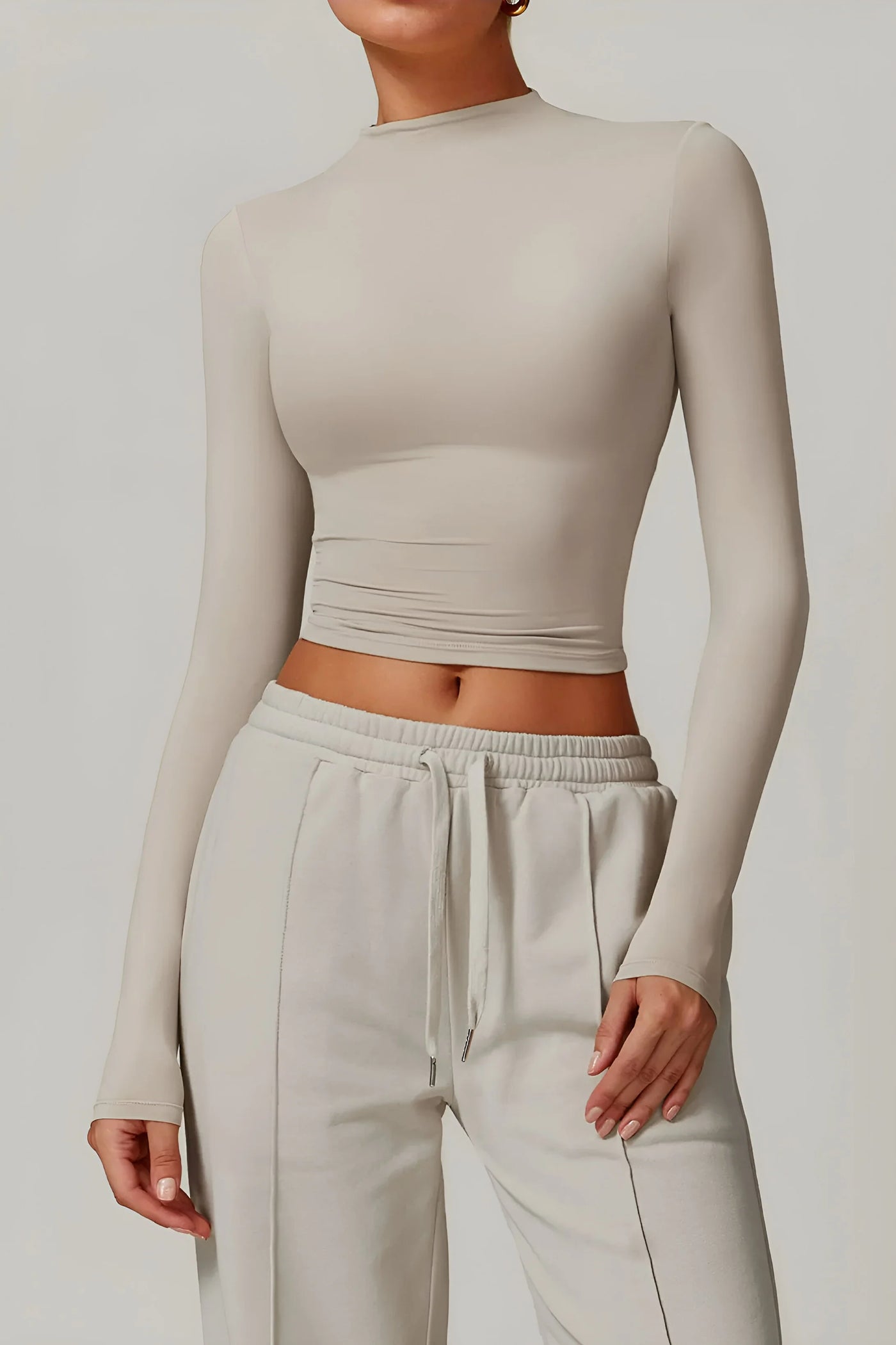 Giulia Long Sleeve Top | Cocoa