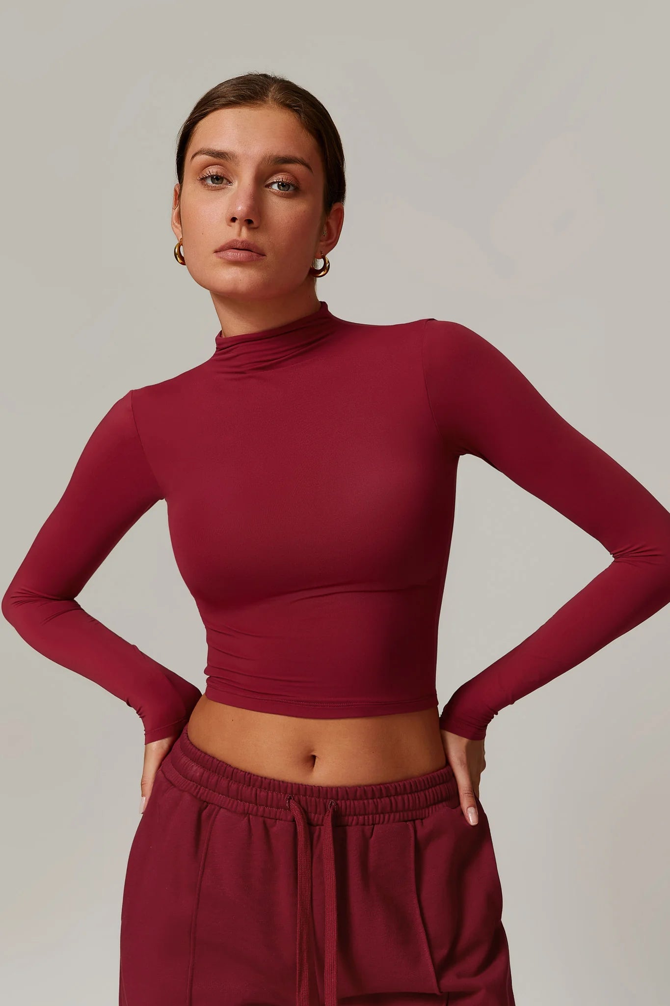 Giulia Long Sleeve Top | Cocoa