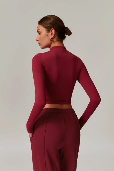 Giulia Long Sleeve Top | Cocoa