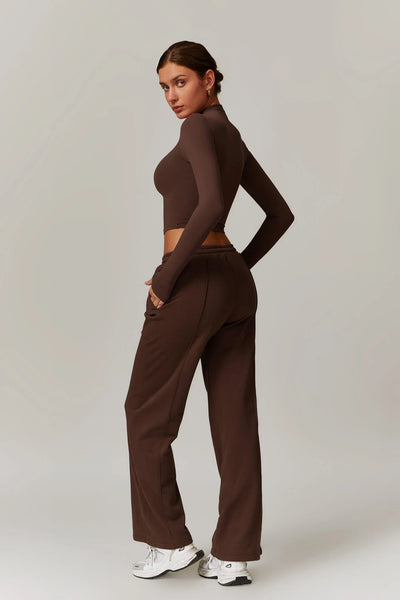 Giulia Long Sleeve Top | Cocoa