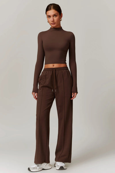 Giulia Long Sleeve Top | Cocoa