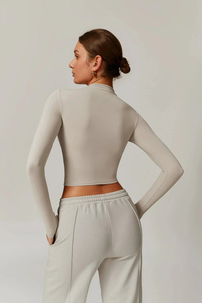 Giulia Long Sleeve Top | Cocoa